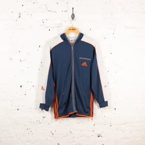 Adidas Hooded Tracksuit Top Jacket - Blue - M