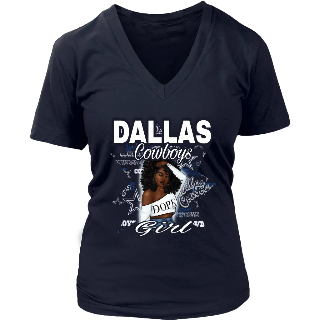 Dope Cowgirls | NFL Shirt | Football | V-Neck T-Shirt