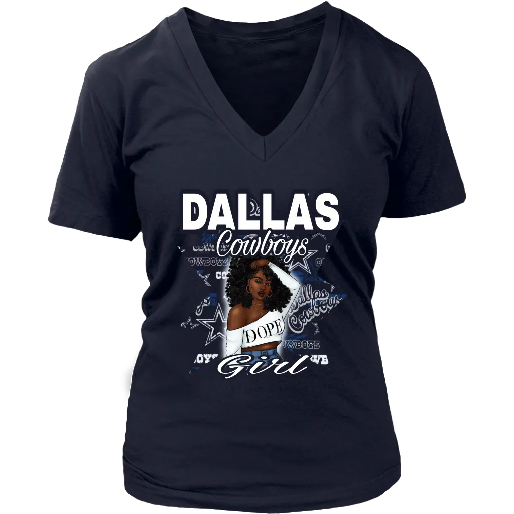 Dope Cowgirls | NFL Shirt | Football | V-Neck T-Shirt