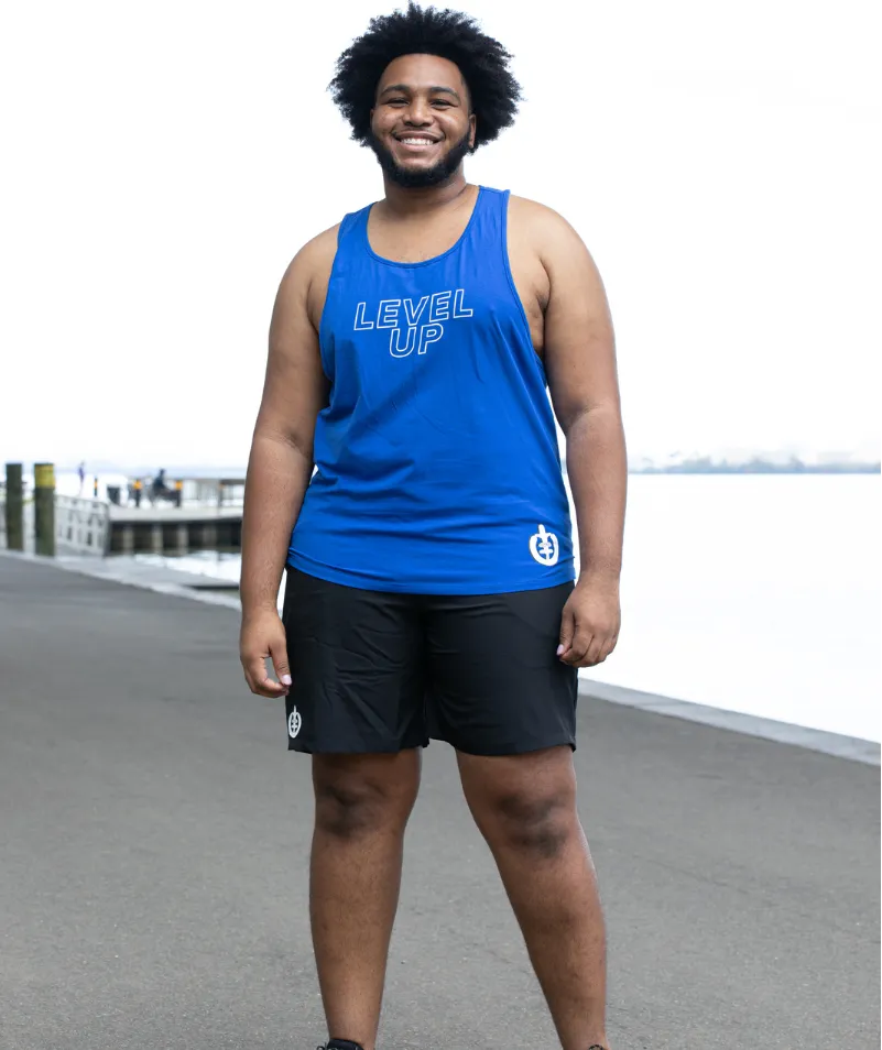 Men's Level Up Muscle Tank | Blue