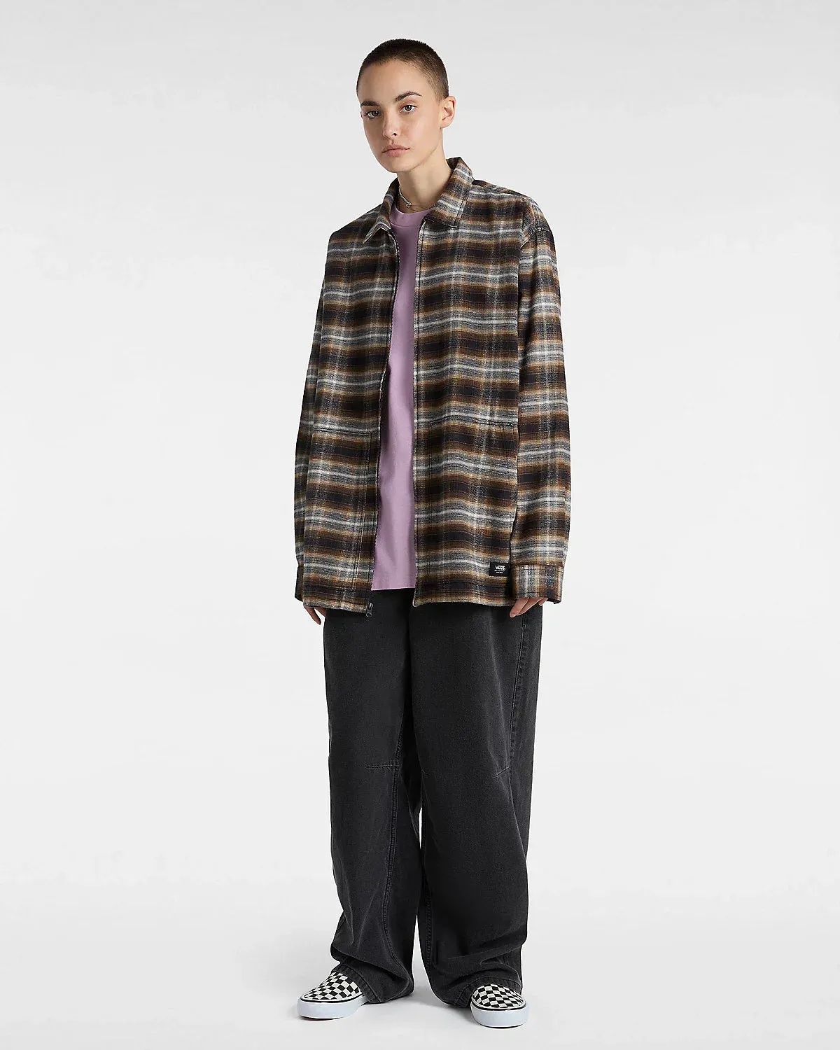 Montwood Flannel Zip Up (Black/Sepia)