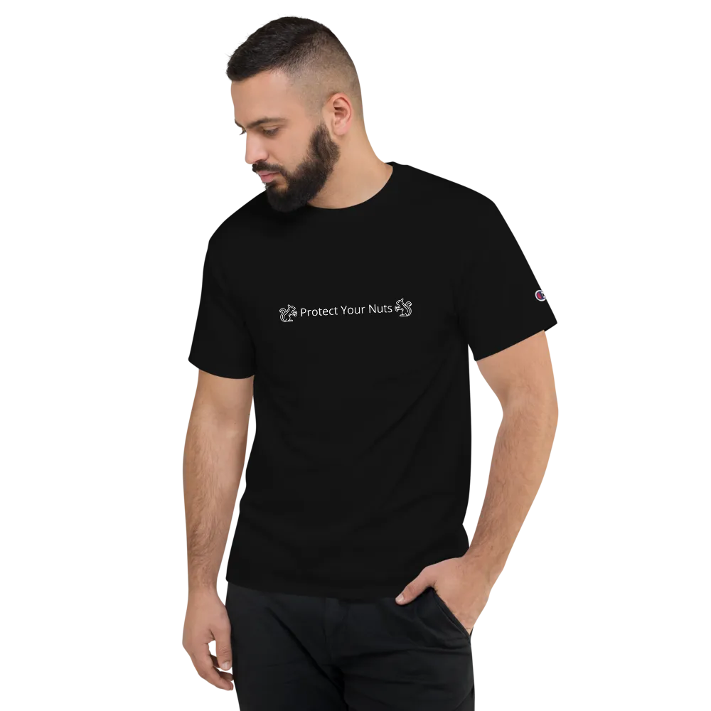 PROTECT YOUR NUTS Men's Champion T-Shirt