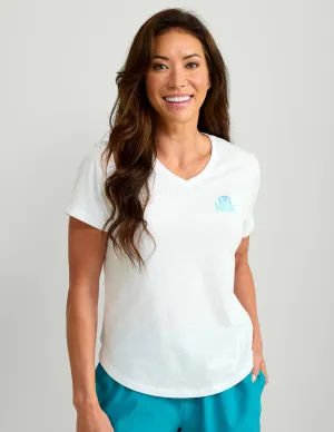Womens V-Neck Sunset Graphic Tee